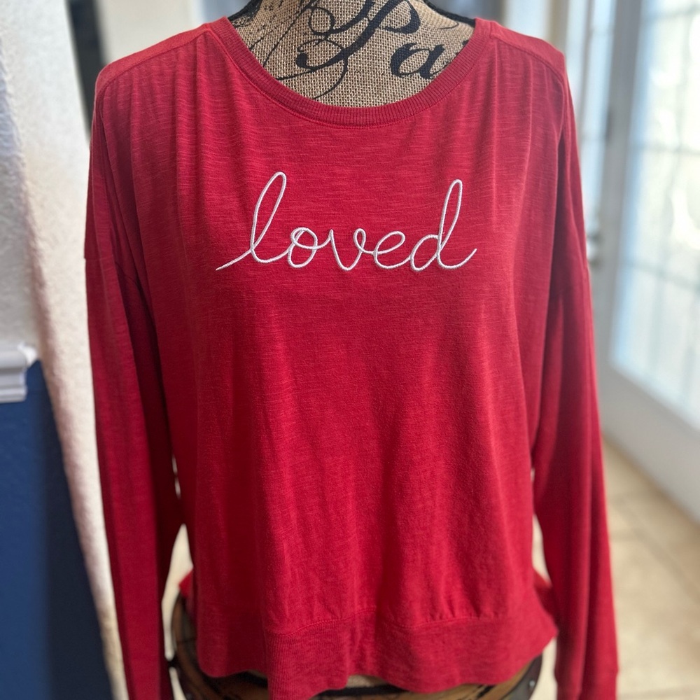 Secret Treasures Red 'Loved' Women's Top XL